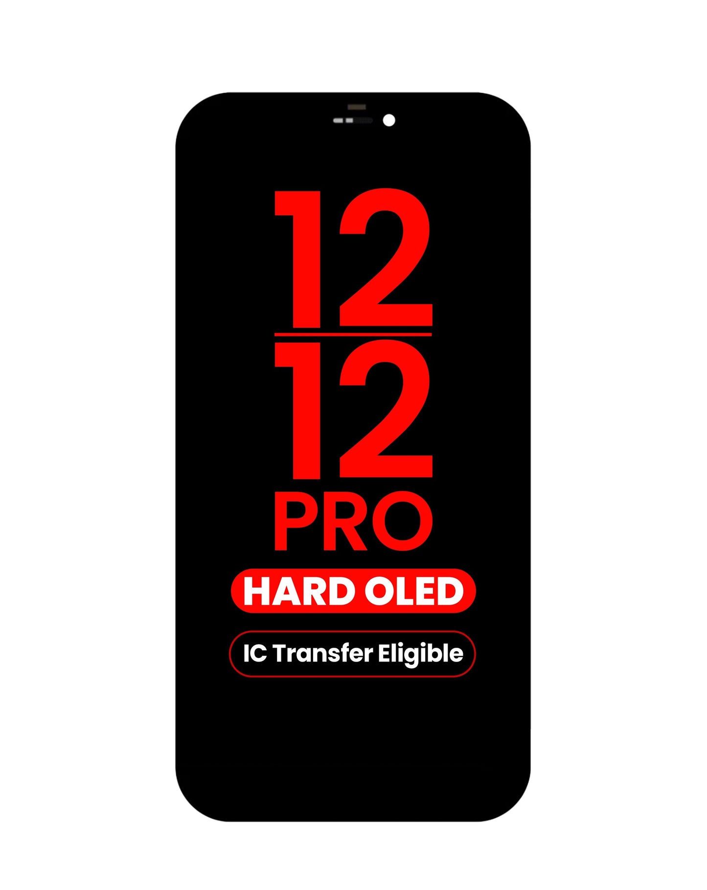 OLED Assembly for iPhone 12 Pro / 12 (Aftermarket QV8 / Hard) (IC Transfer Eligible)