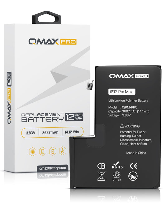QMAX Pro iPhone 12 Pro Max Replacement Battery (3687 mAh)