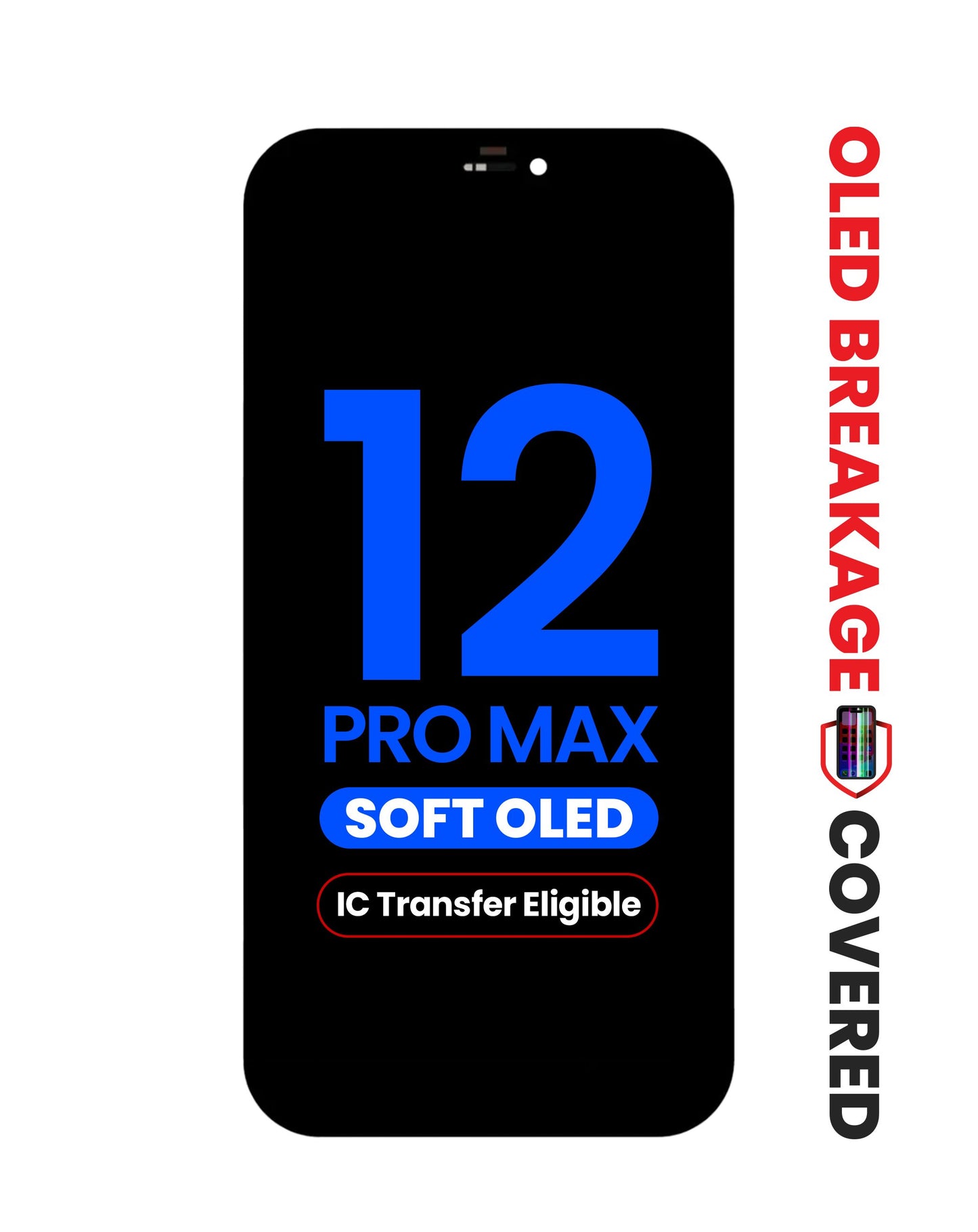 OLED Assembly for iPhone 12 Pro Max (Aftermarket QV8 / Soft) (IC Transfer Eligible)