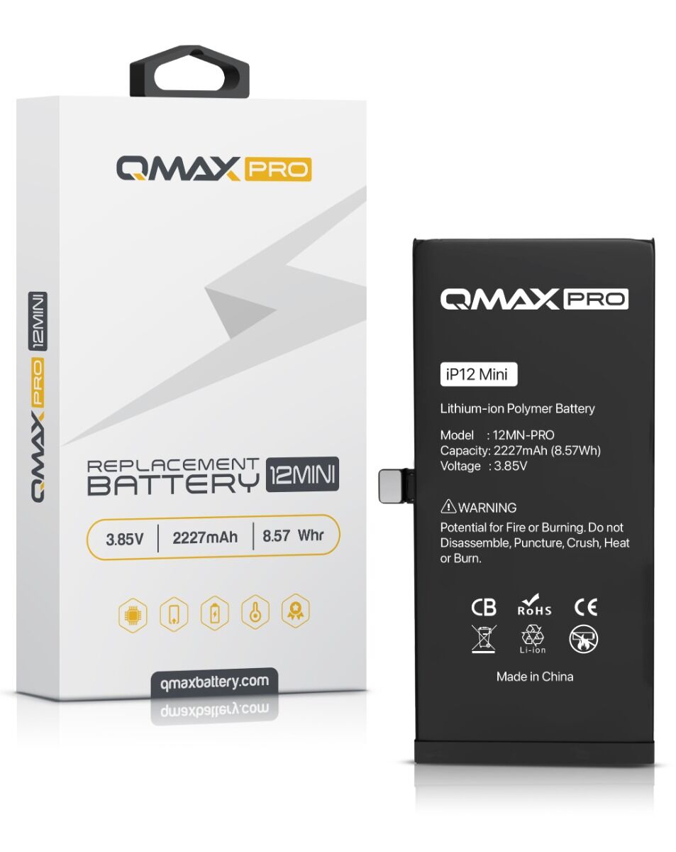 QMAX Pro iPhone 12 Mini Replacement Battery (2227 mAh)