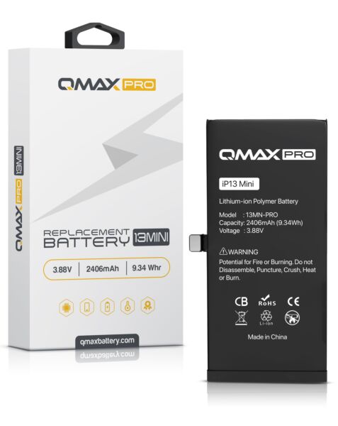 QMAX Pro iPhone 13 Mini Replacement Battery (2406 mAh)
