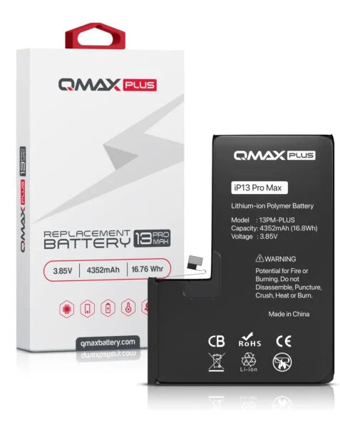 QMAX Plus iPhone 13 Pro Max Replacement Battery (4352 mAh)