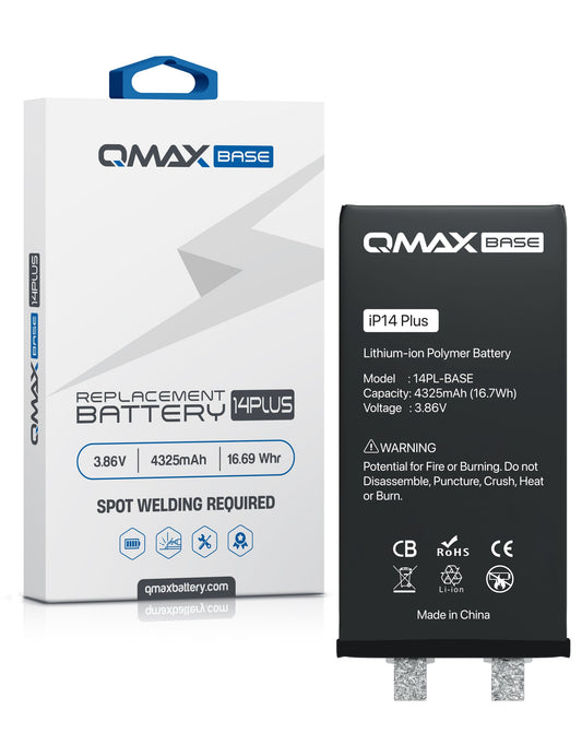 QMAX Base Replacement Battery for iPhone 14 Plus (Spot Weld Required) (4325 mAH)