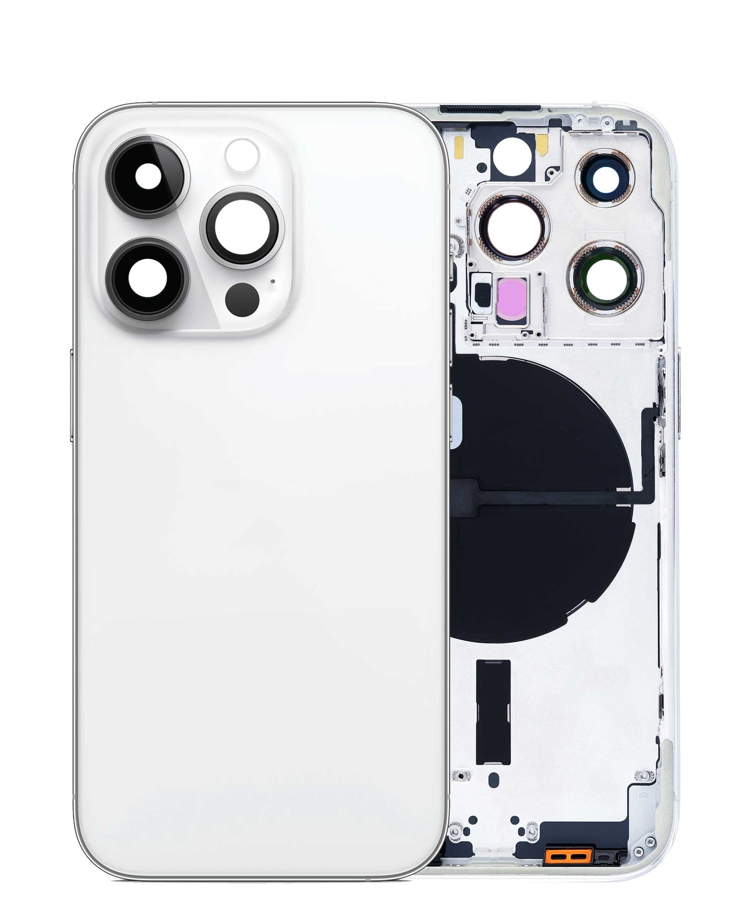 Back Housing Frame with Small Parts Pre-Installed for iPhone 14 Pro (International) (SILVER)