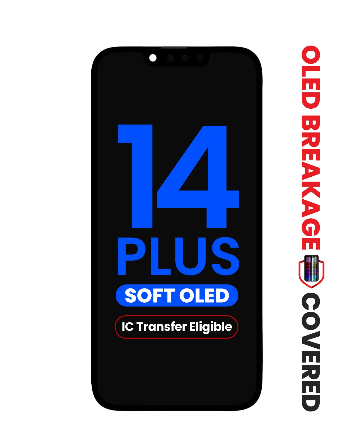 OLED Assembly for iPhone 14 Plus (Aftermarket QV8 / Soft) (IC Transfer Eligible) (Exclusive OLED Breakage Warranty)