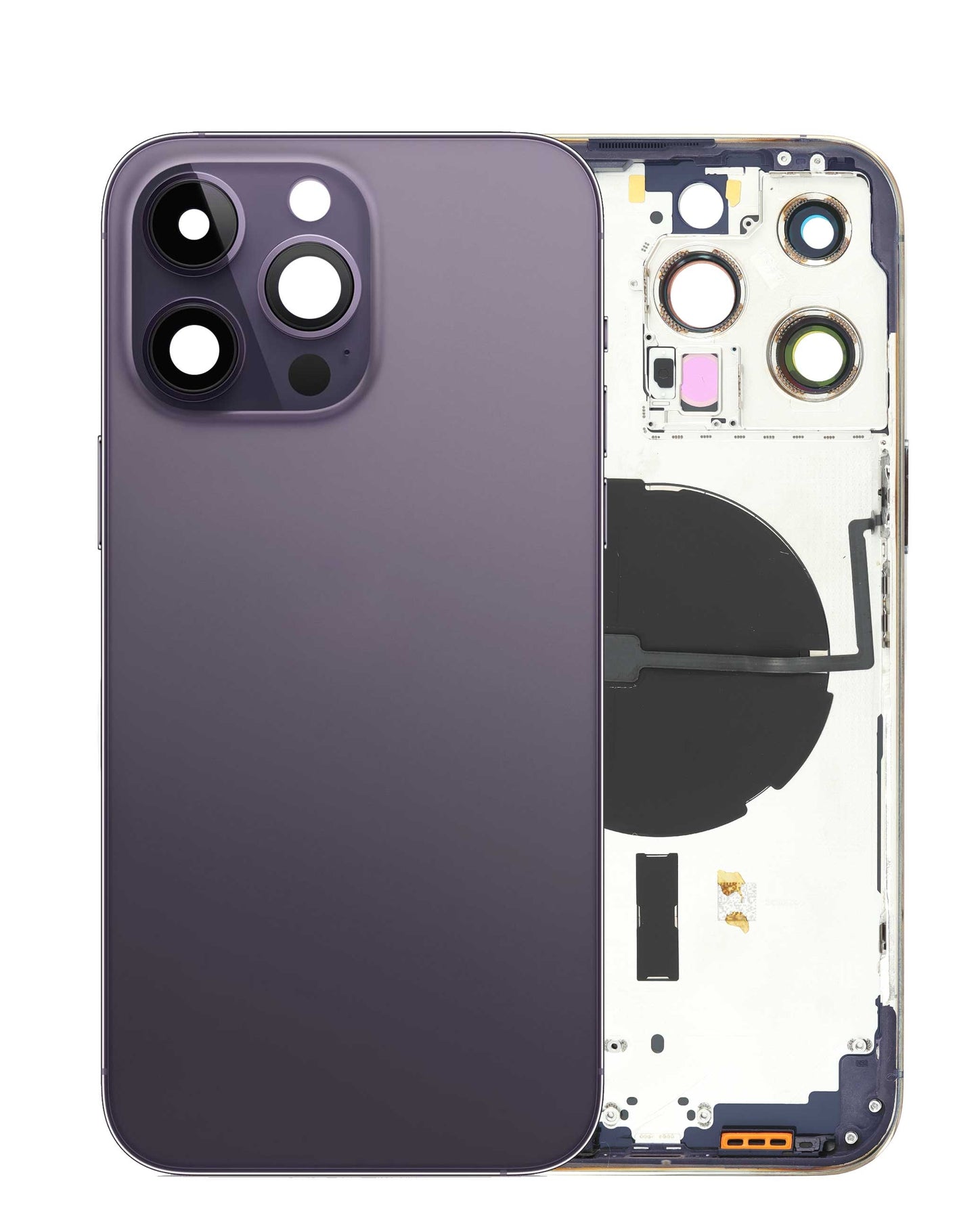 Back Housing Frame with Small Parts Pre-Installed for iPhone 14 Pro Max (International) (DEEP PURPLE)