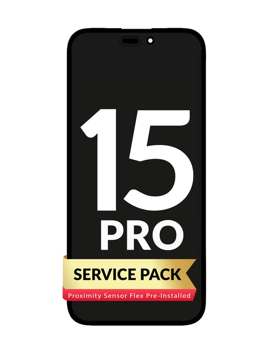 OLED Assembly with Proximity Sensor Flex Pre-Installed for iPhone 15 Pro (Service Pack)