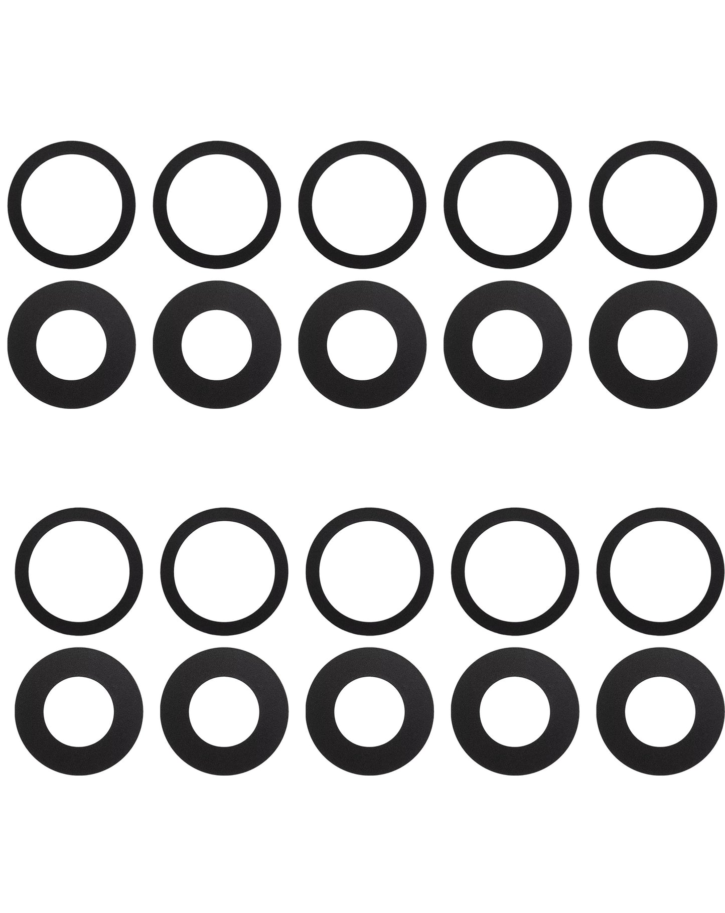 Back Camera Lens with Adhesive for iPhone 16 / 16 Plus (2 Piece Set) (Pack of 10) (Aftermarket)