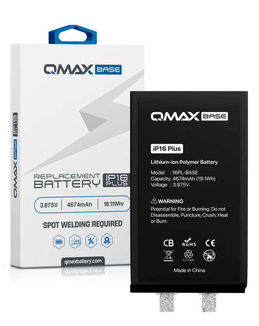 QMAX Base Replacement Battery for iPhone 16 Plus (Spot Weld Required) (4674mAh)