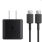 Super Fast USB Type C Wall Adapter /w USB Type C to Type C Charging Cable (45W) (BLACK)