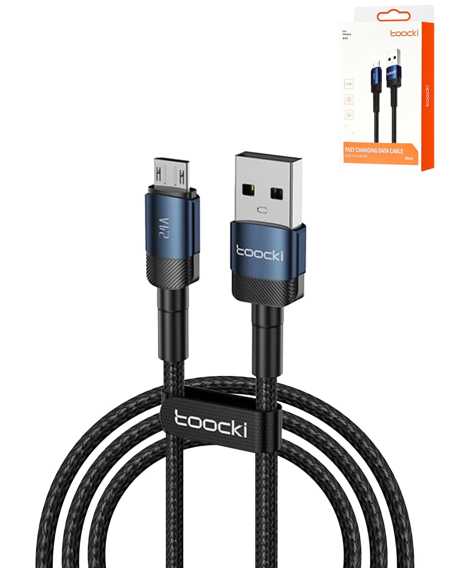 Toocki USB A-M Fast Charging Data Cable (BLUE) (6ft) (12W)