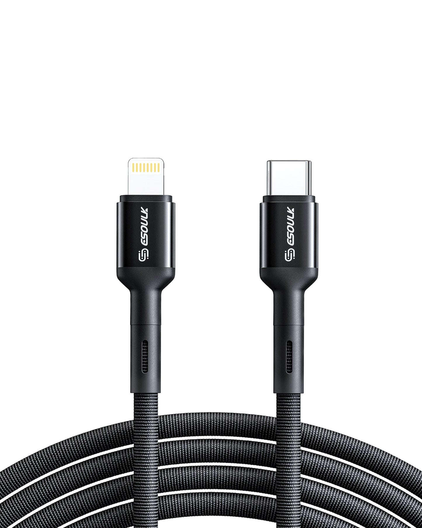 Esoulk EC51 Type C to Lightning Fast Charging Cable (BLACK) (10ft)