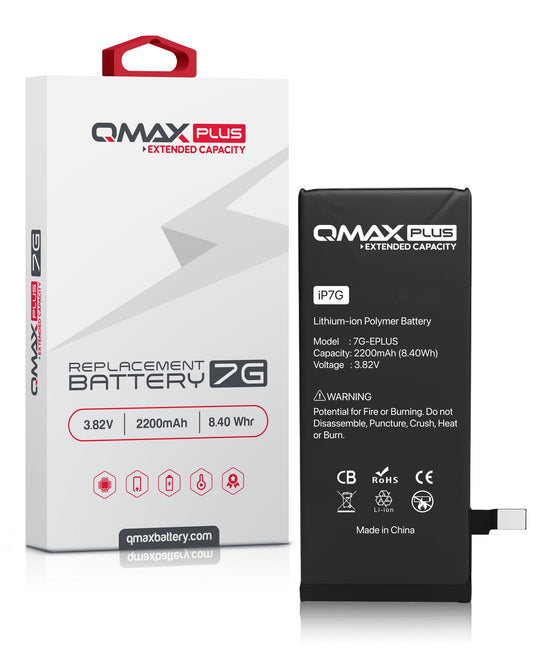 QMAX Plus iPhone 7 Extended Capacity Replacement Battery (2200 mAh)