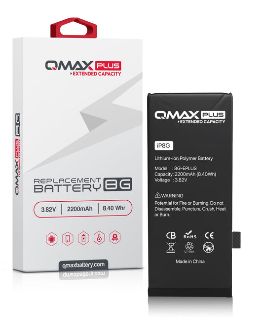 QMAX Plus iPhone 8 Extended Capacity Replacement Battery (2200 mAh)