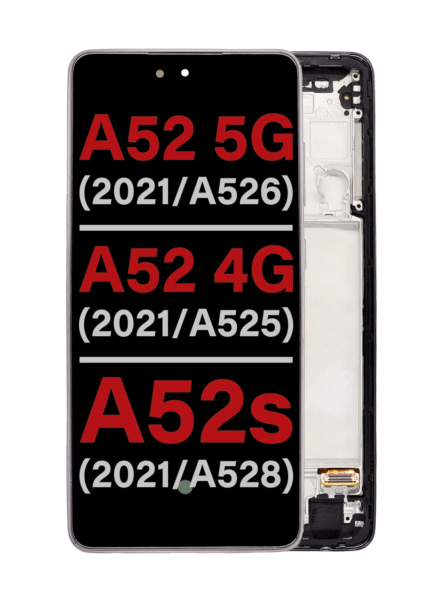 Samsung A52 2021 4G (A525) / A52 5G (A526) A52s 2021 (A528) Screen Assembly (With The Frame) (OLED) (Awesome Black)
