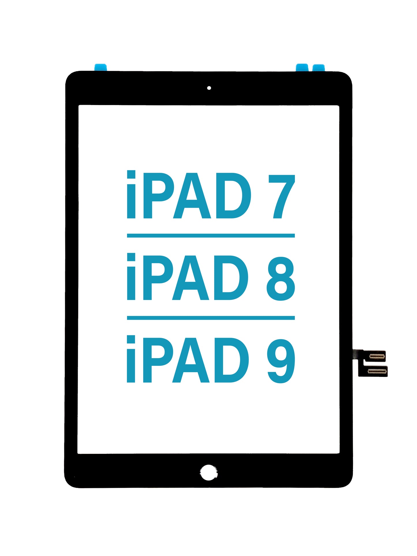 Standard+ iPad 7 (2019) / iPad 8 (2020) / iPad 9 (2021) Digitizer Assembly (BLACK)