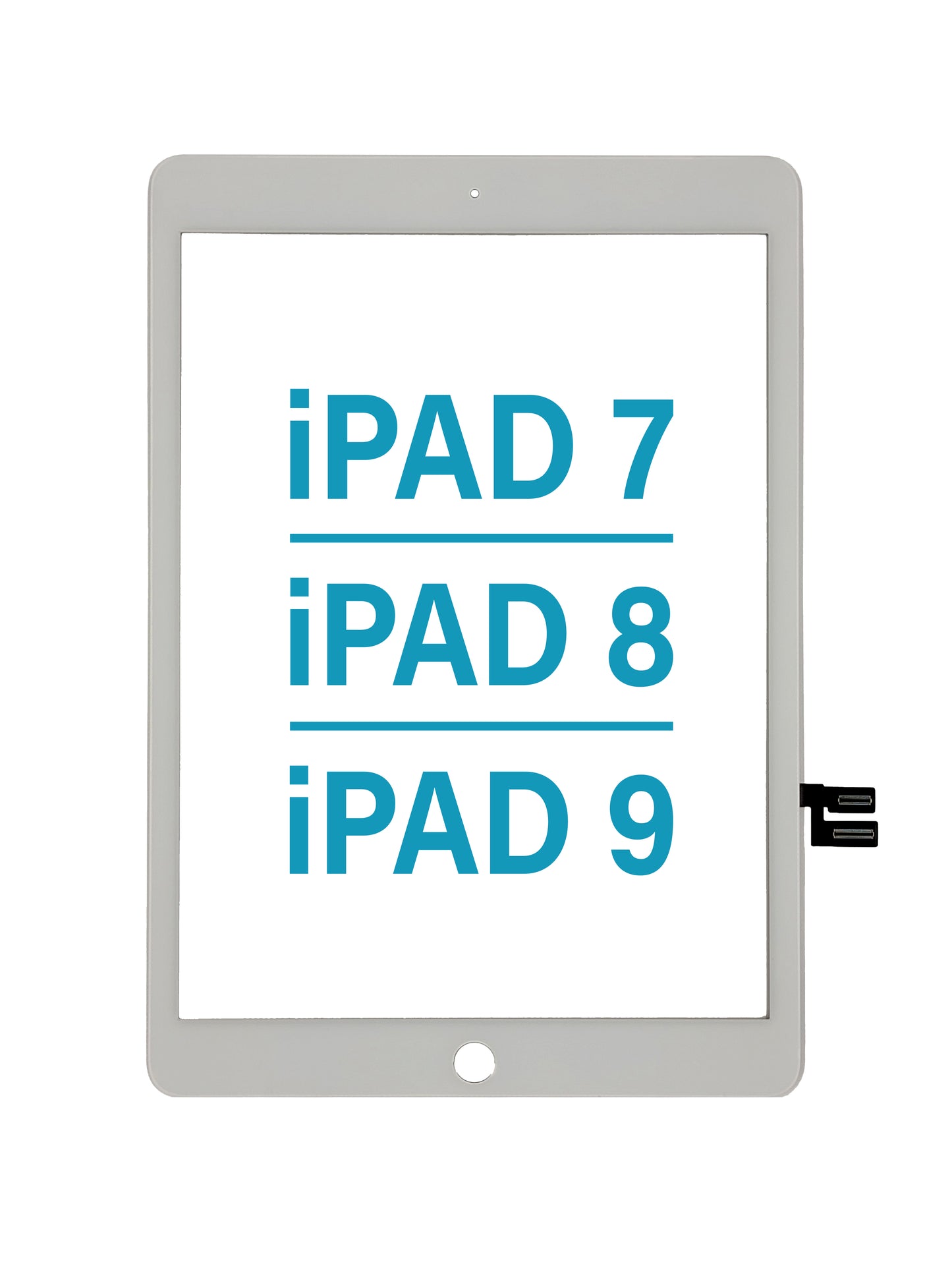 Standard+ iPad 7 (2019) / iPad 8 (2020) / iPad 9 (2021) Digitizer Assembly (WHITE)