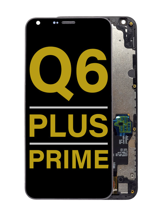 LGQ Q6 / Q6 Plus / Q6 Prime Screen Assembly (With The Frame) (Refurbished) (Black)