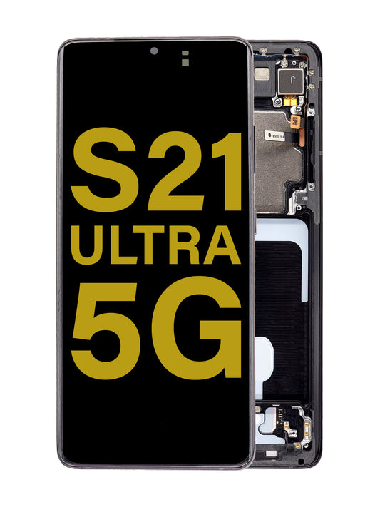 SGS S21 Ultra (5G) Screen Assembly (With The Frame) (Service Pack) (Phantom Black)