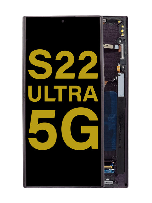 SGS S22 Ultra (5G) Screen Assembly (With The Frame) (Refurbished) (Graphite)