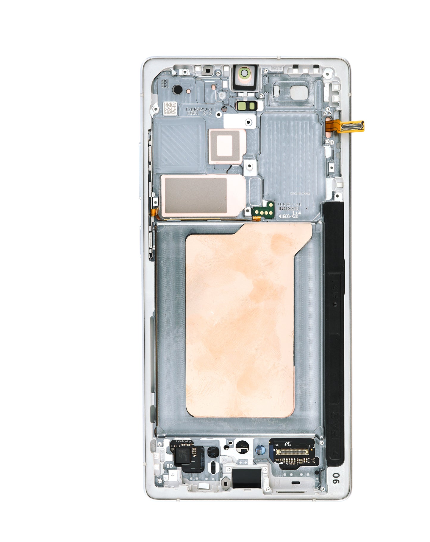 OLED Assembly with Frame for Galaxy S25 Ultra (S938) (Titanium White Silver) (Service Pack)