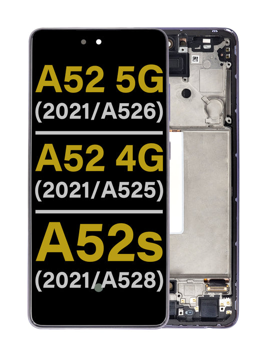 SGA A52 2021 5G (A526) / A52 2021 4G (A525) / A52s 2021 (A528) Screen Assembly (With The Frame) (Refurbished) (Awesome Violet)