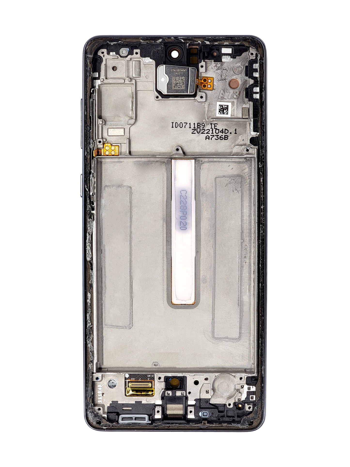 OLED Assembly with Frame for Galaxy A73 5G (A736 / 2022) (AWESOME BLACK) (Service Pack)
