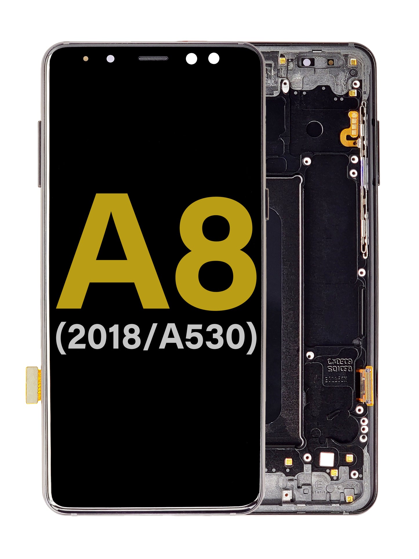OLED Assembly with Frame for Galaxy A8 (A530 / 2018) (BLACK) (Premium)