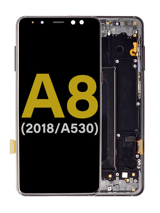 SGA A8 2018 (A530) Screen Assembly (With The Frame) (Refurbished) (Black)
