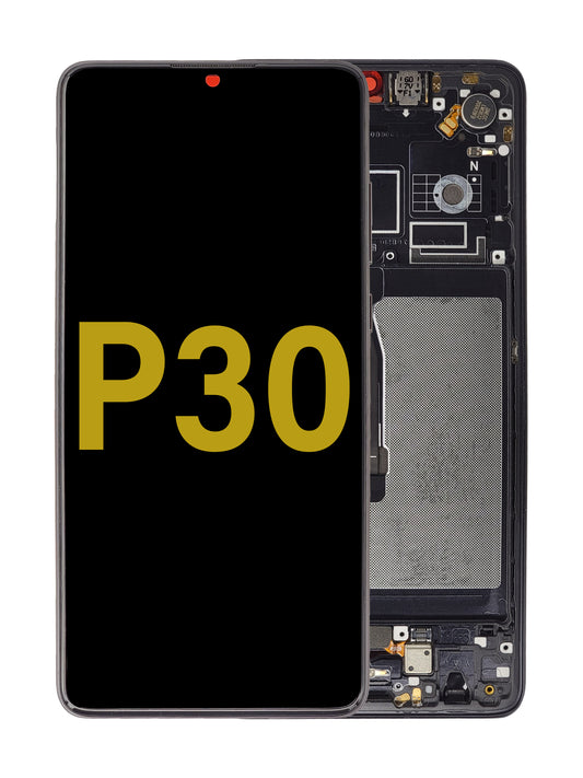 HW P30 Screen Assembly (With The Frame) (Refurbished) (Black)
