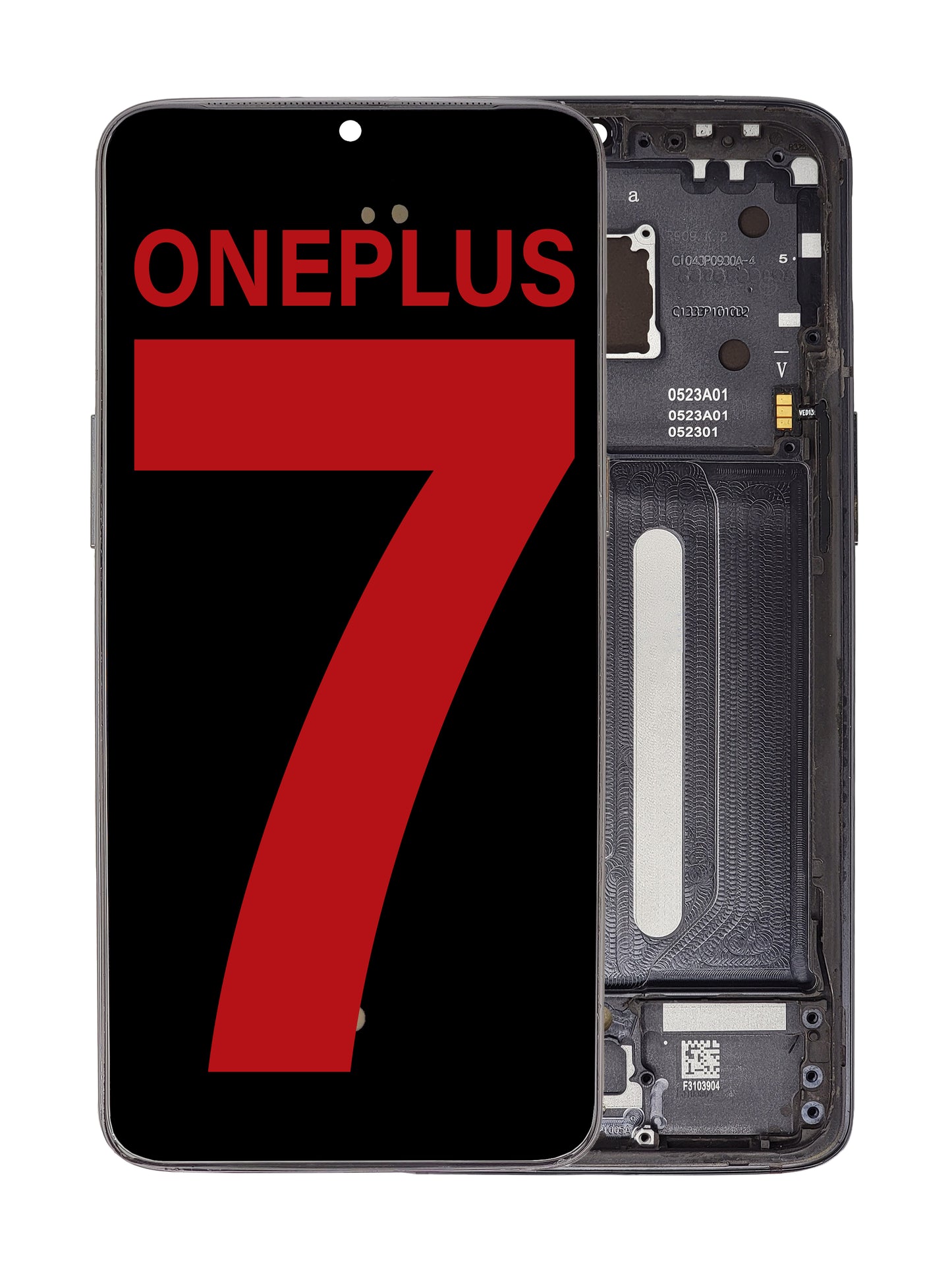 OPS 1+7 Screen Assembly (With The Frame) (OLED) (Black)