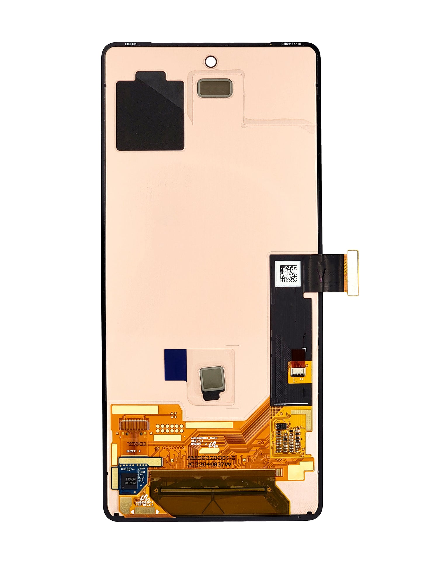 Google Pixel 7 Screen Assembly (Without The Frame)(Without Finger Print)(Refurbished) (Black)