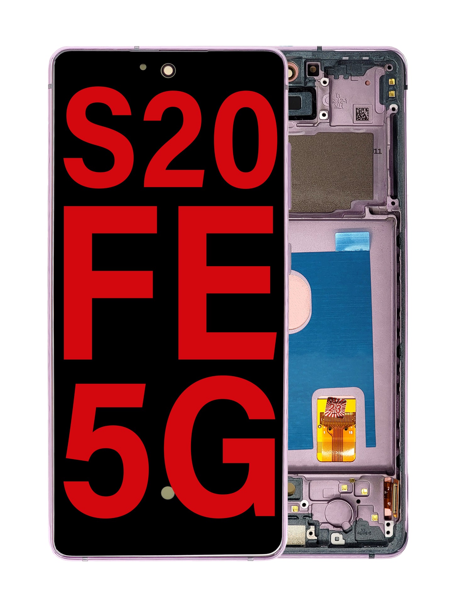 OLED Assembly with Frame for Galaxy S20 FE (G780) (CLOUD LAVENDER) (Aftermarket OLED)