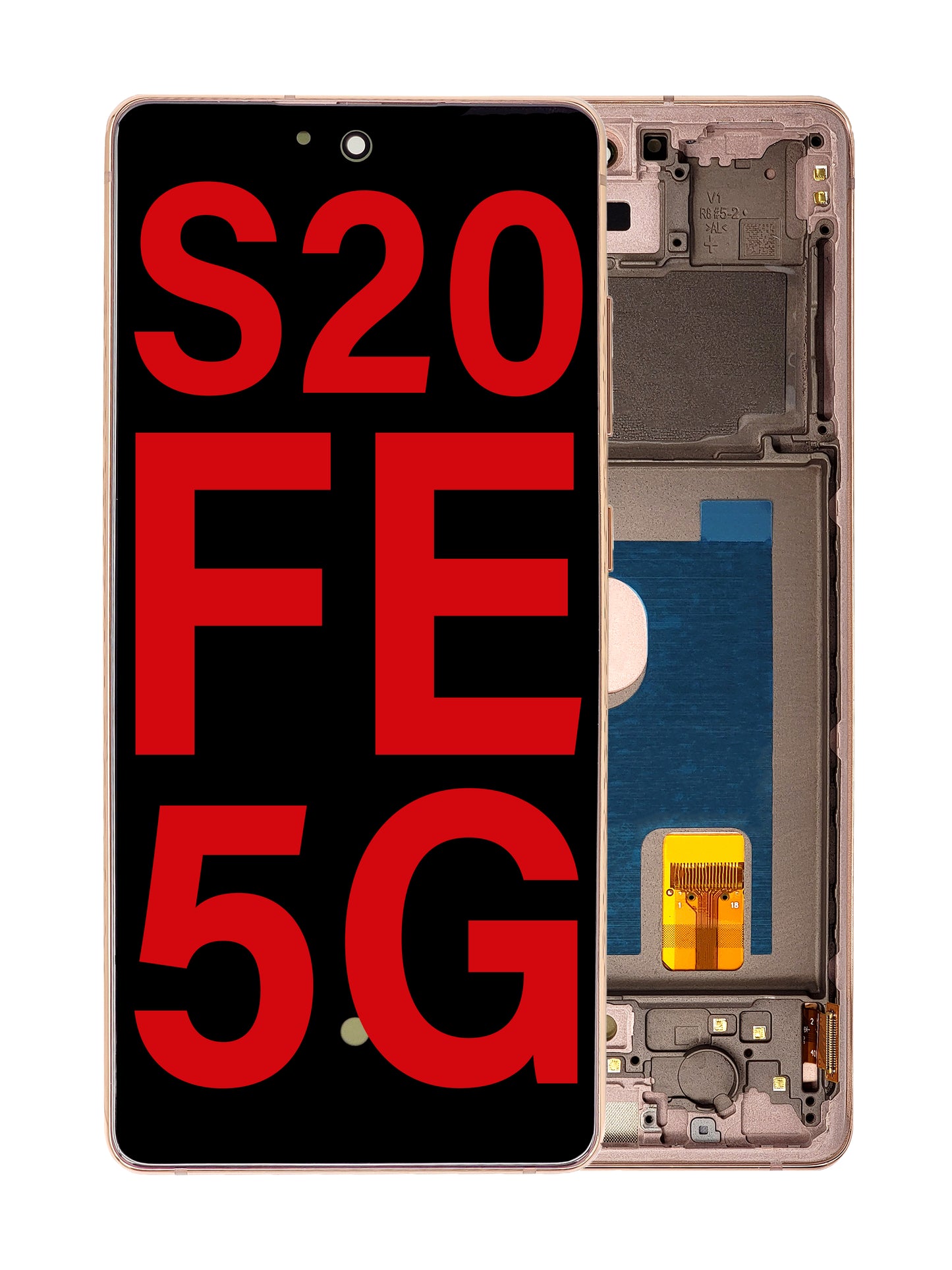 OLED Assembly with Frame for Galaxy S20 FE (G780) (CLOUD ORANGE) (Aftermarket OLED)