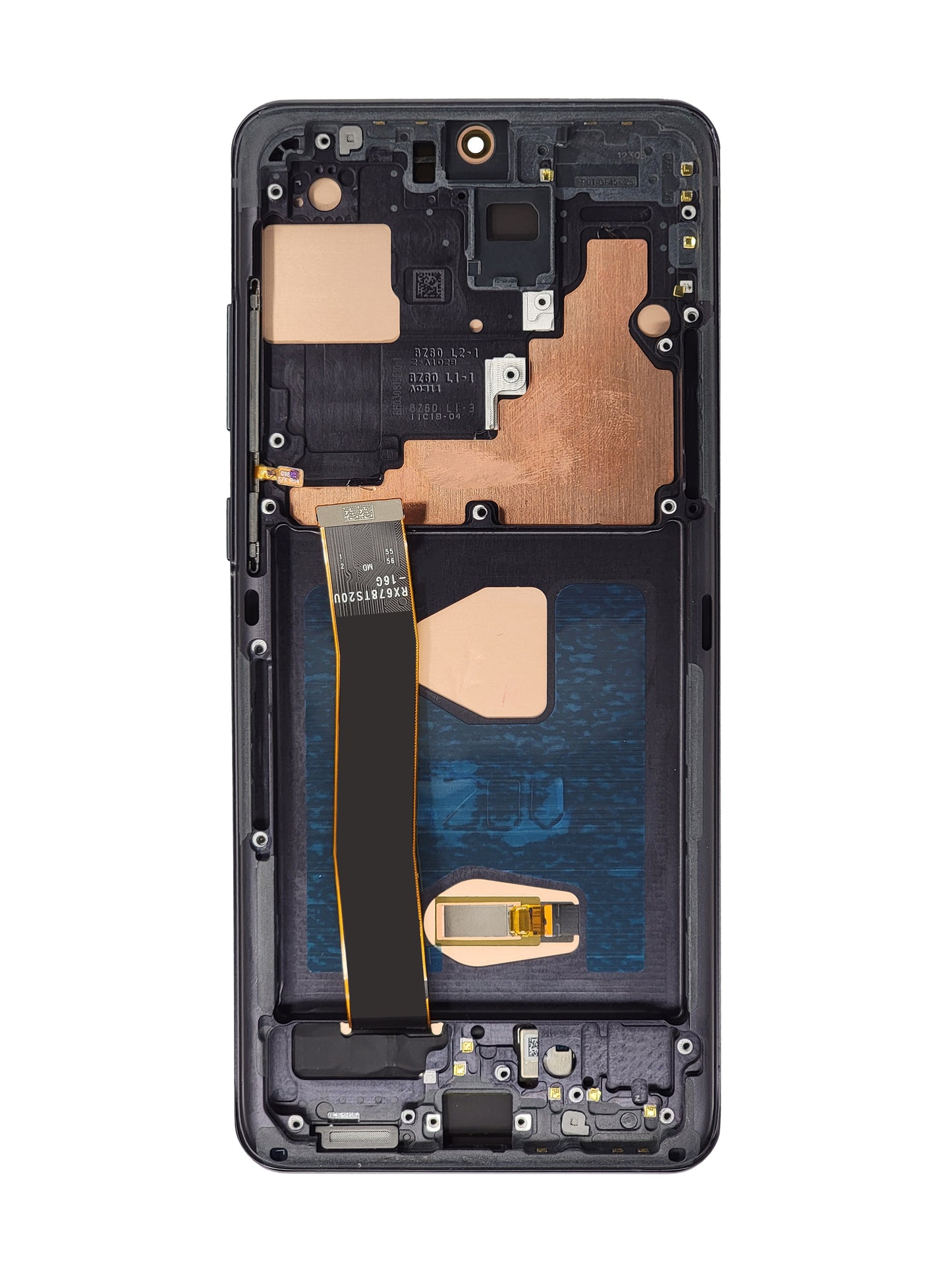 OLED Assembly with Frame for Galaxy S20 Ultra (G988) (COSMIC BLACK) (Aftermarket OLED)