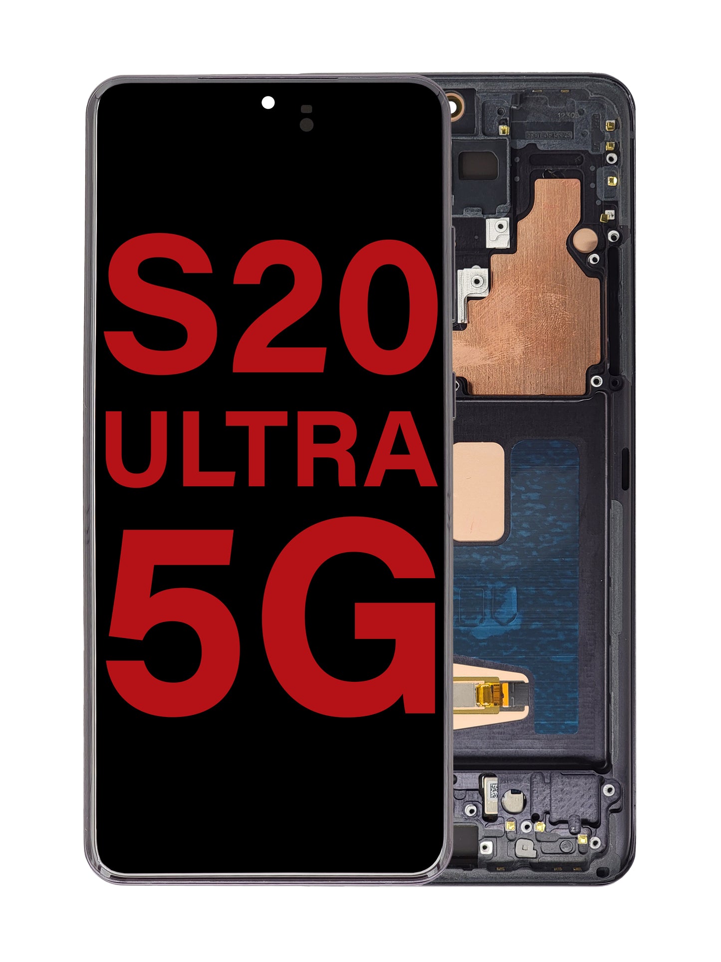 OLED Assembly with Frame for Galaxy S20 Ultra (G988) (COSMIC BLACK) (Aftermarket OLED)
