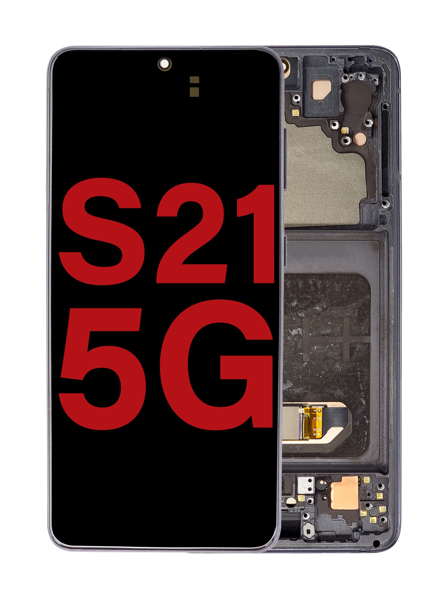 OLED Assembly with Frame for Galaxy S21 (G991) (PHANTOM BLACK) (Aftermarket OLED)