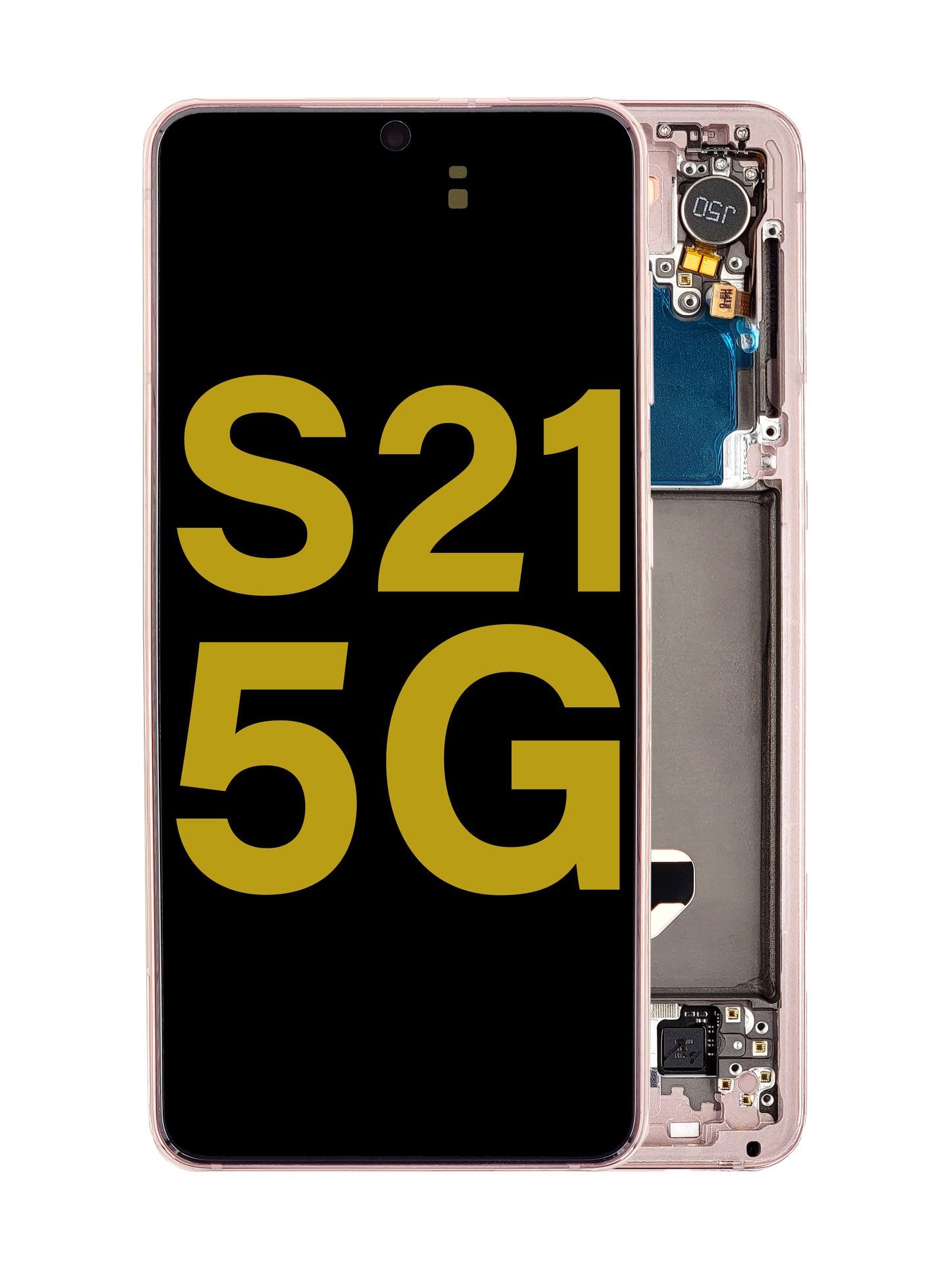OLED Assembly with Frame for Galaxy S21 G991 (PHANTOM PINK) (No Camera) (Service Pack)