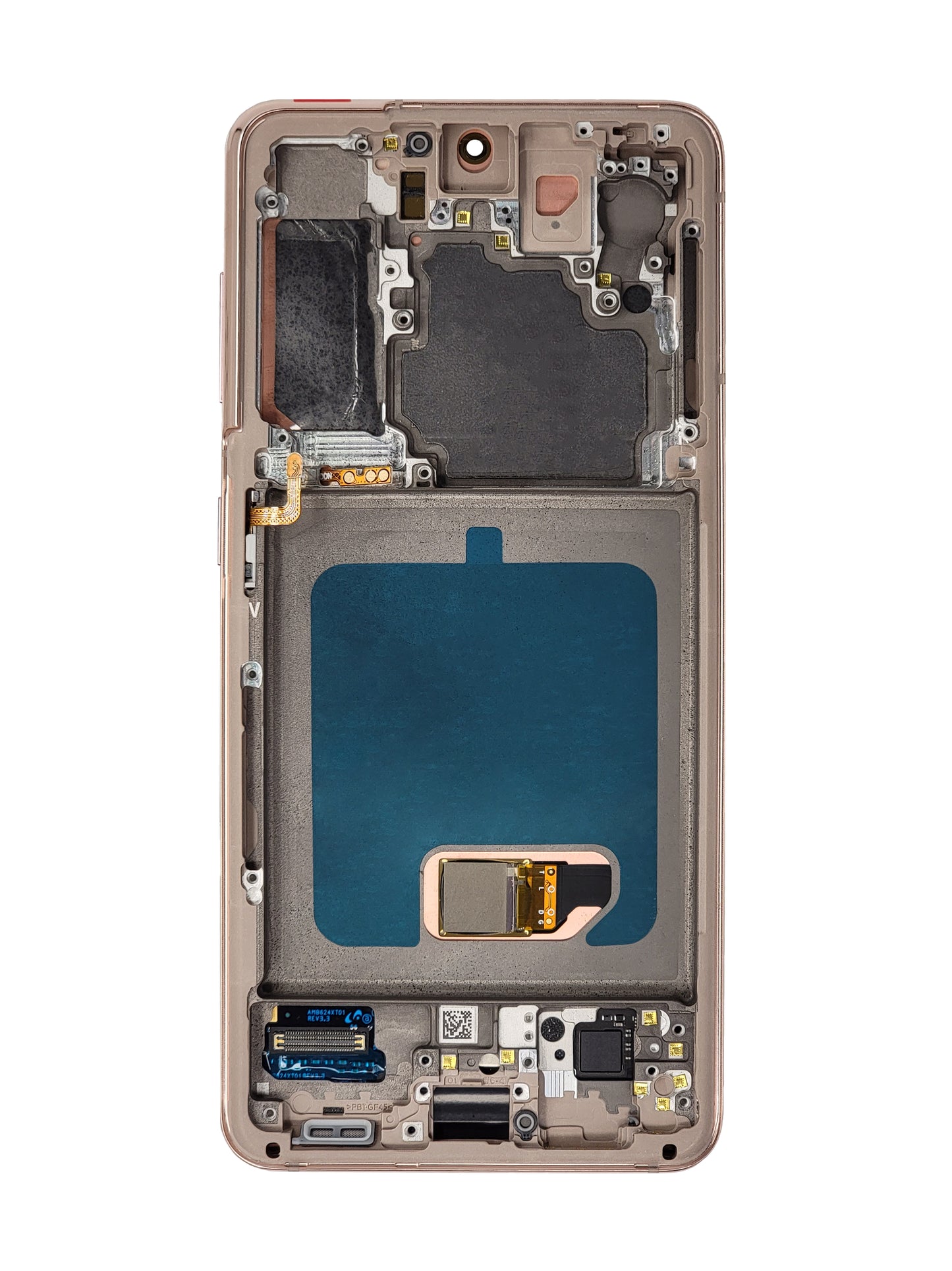 OLED Assembly with Frame for Galaxy S21 (G991) (PHANTOM PINK) (Premium)