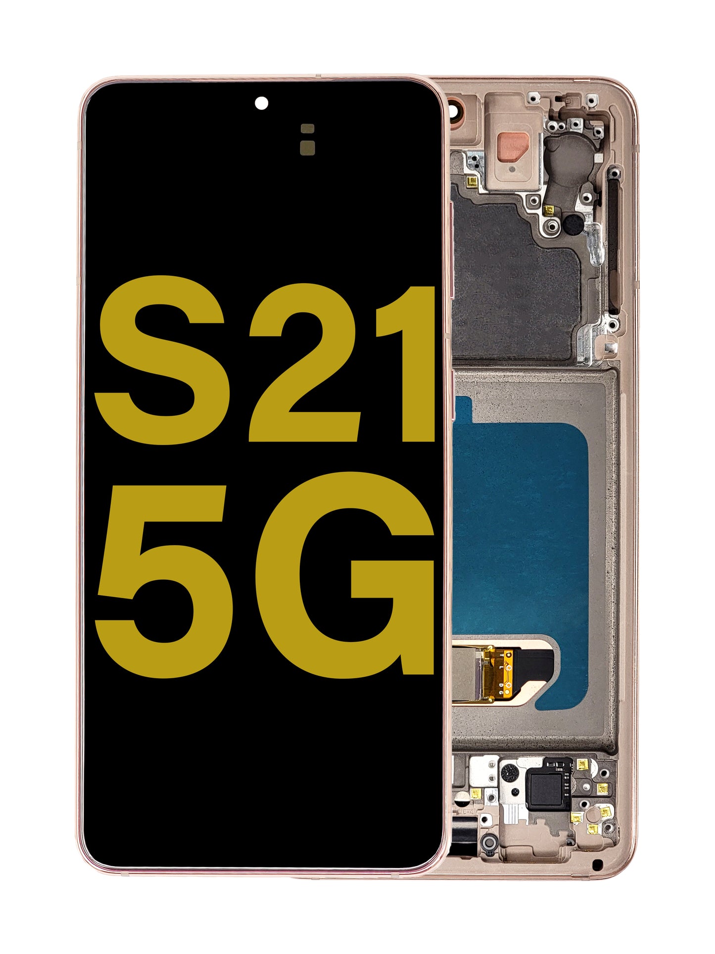 OLED Assembly with Frame for Galaxy S21 (G991) (PHANTOM PINK) (Premium)