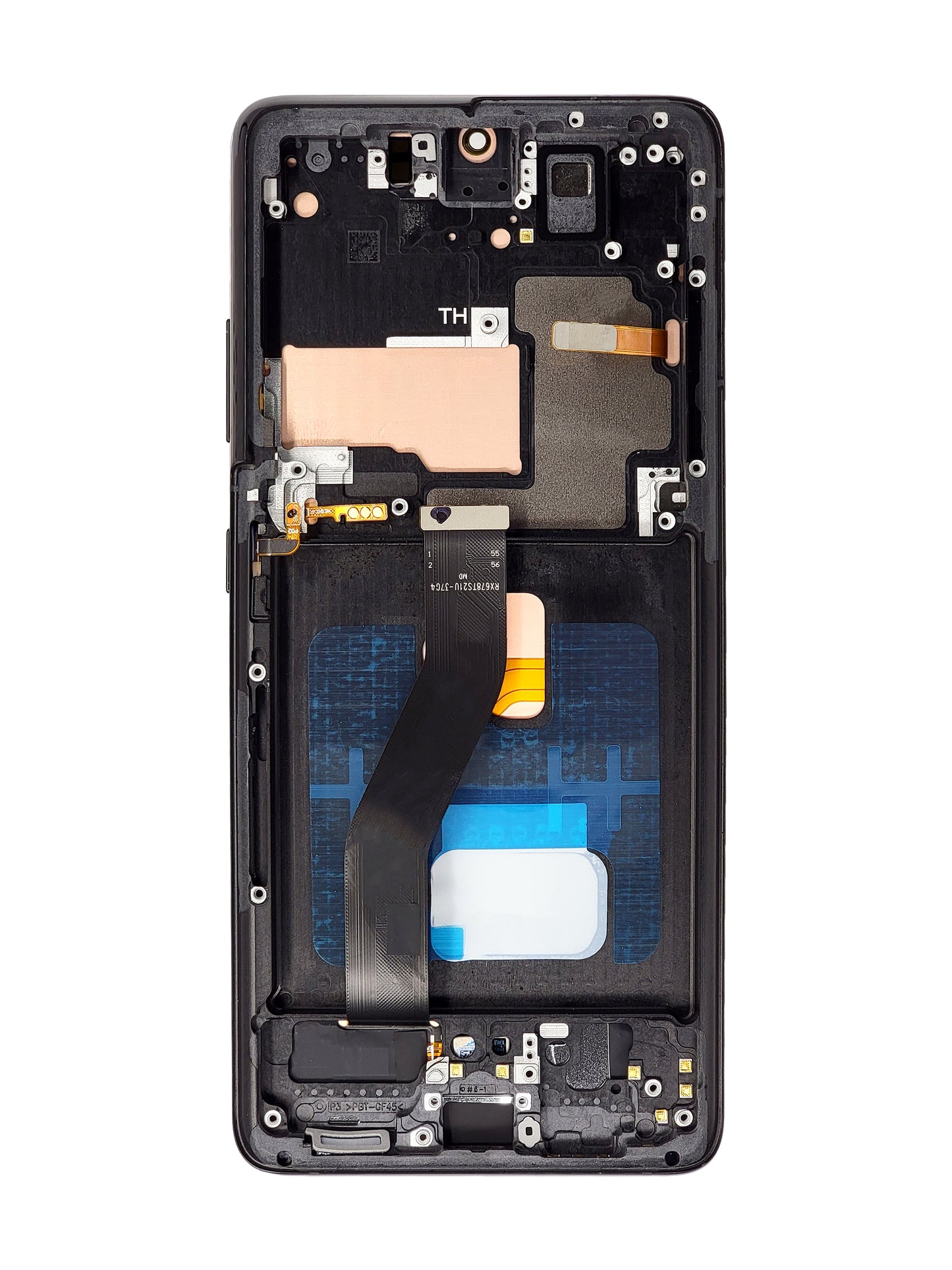 OLED Assembly with Frame for Galaxy S21 Ultra 5G (G998) (PHANTOM BLACK) (Aftermarket OLED)