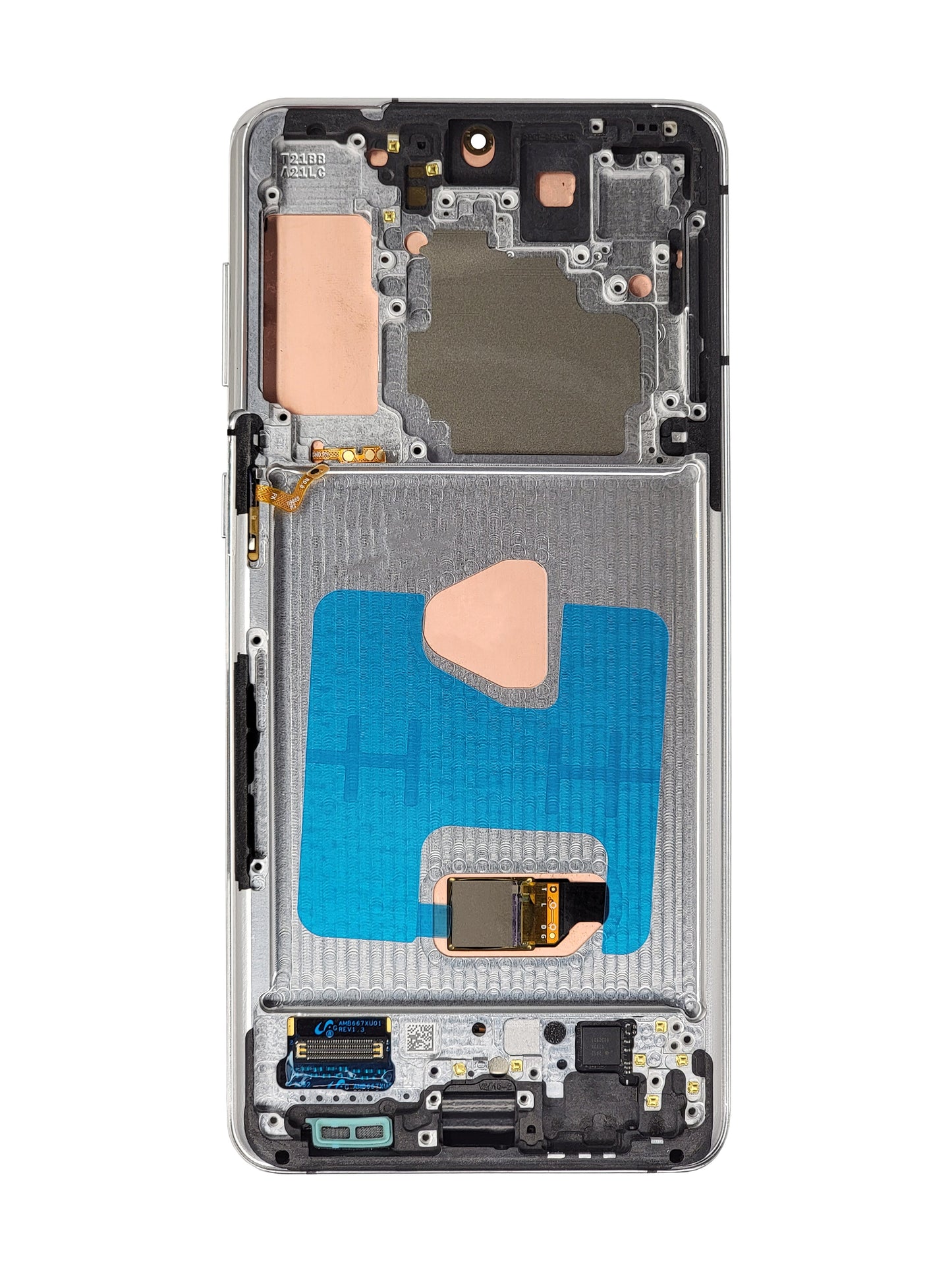 OLED Assembly with Frame for Galaxy S21 Plus 5G (G996) (PHANTOM SILVER) (Aftermarket OLED)