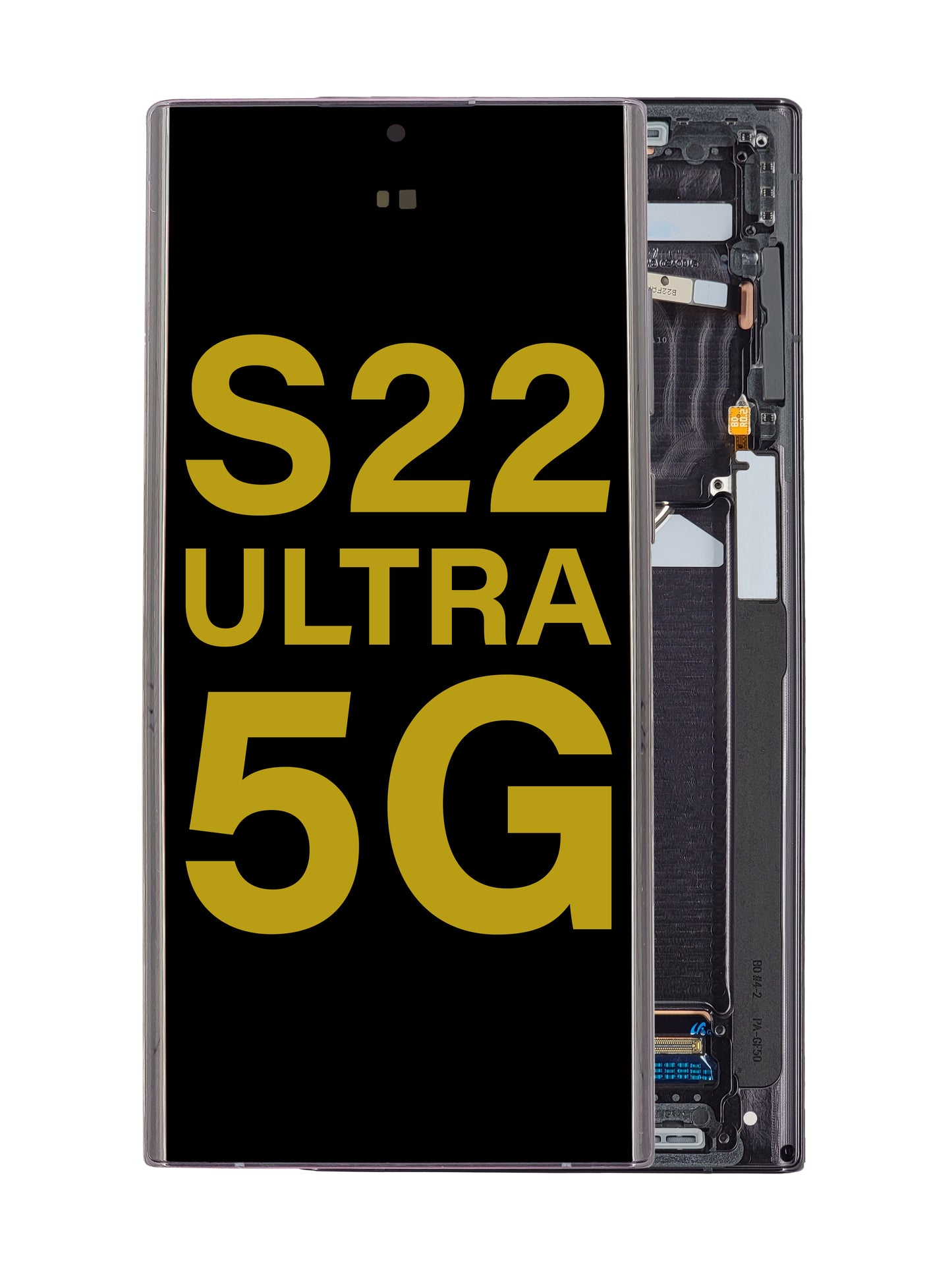 OLED Assembly with Frame for Galaxy S22 Ultra S908 (PHANTOM BLACK) (Service Pack)