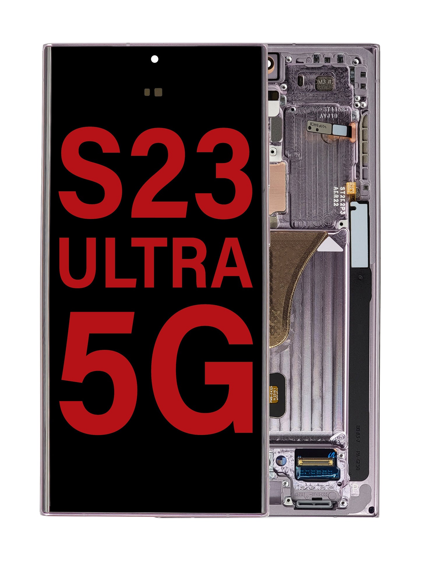 OLED Assembly with Frame for Galaxy S23 Ultra (S918) (LAVENDER) (Aftermarket OLED)