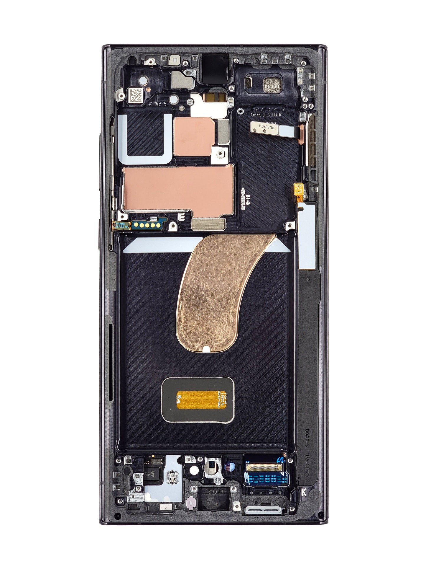 OLED Assembly with Frame for Galaxy S23 Ultra (S918) (PHANTOM BLACK) (Aftermarket OLED)