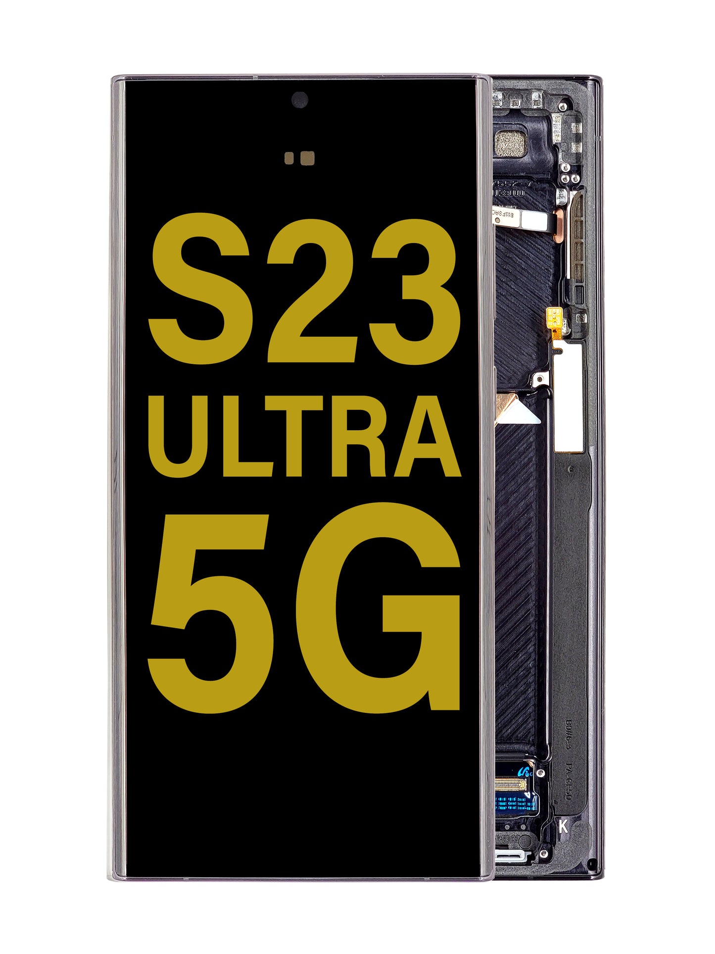 OLED Assembly with Frame for Galaxy S23 Ultra S918 (PHANTOM BLACK) (Service Pack)