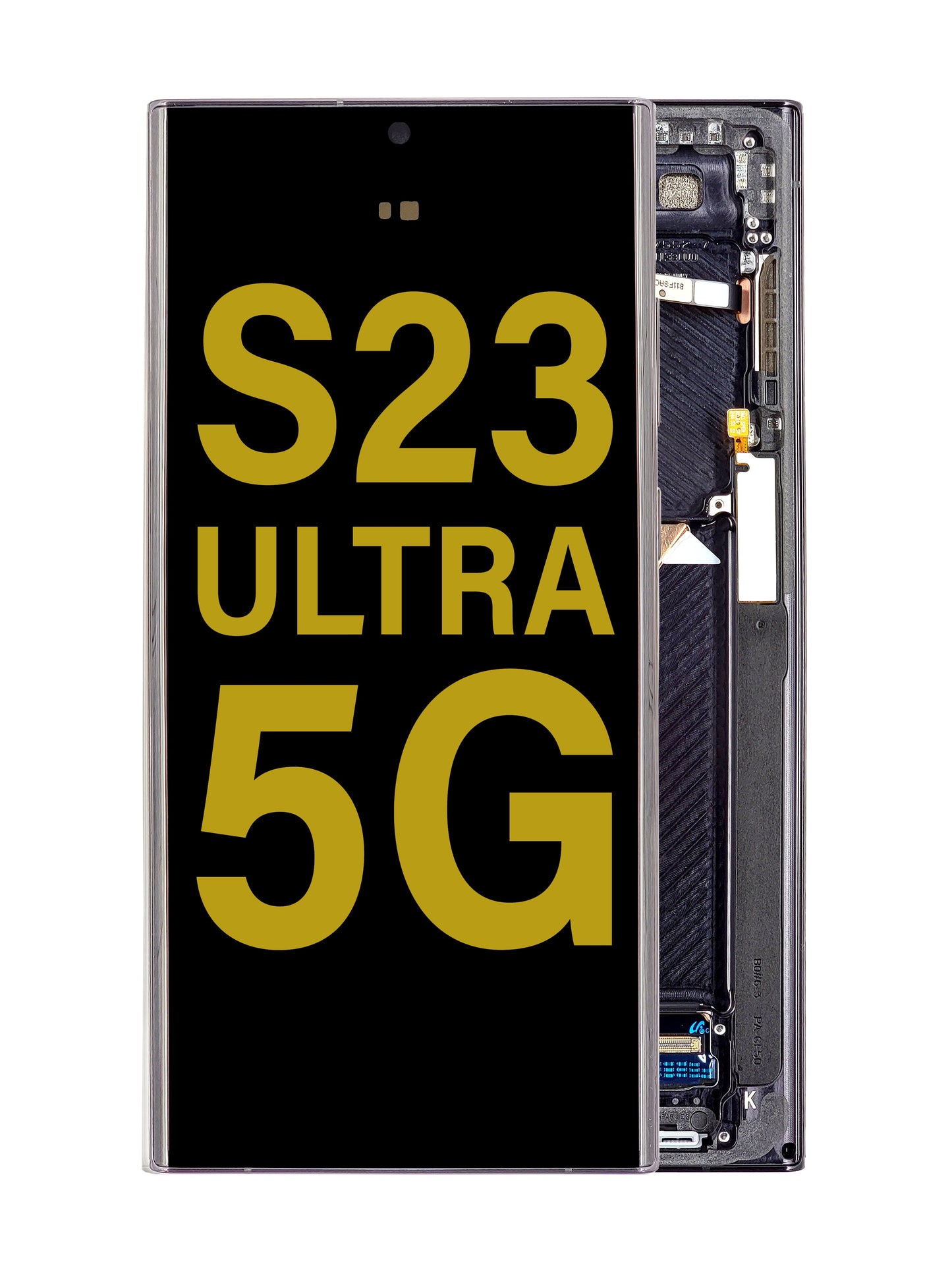 OLED Assembly with Frame for Galaxy S23 Ultra (S918) (PHANTOM BLACK) (Premium)