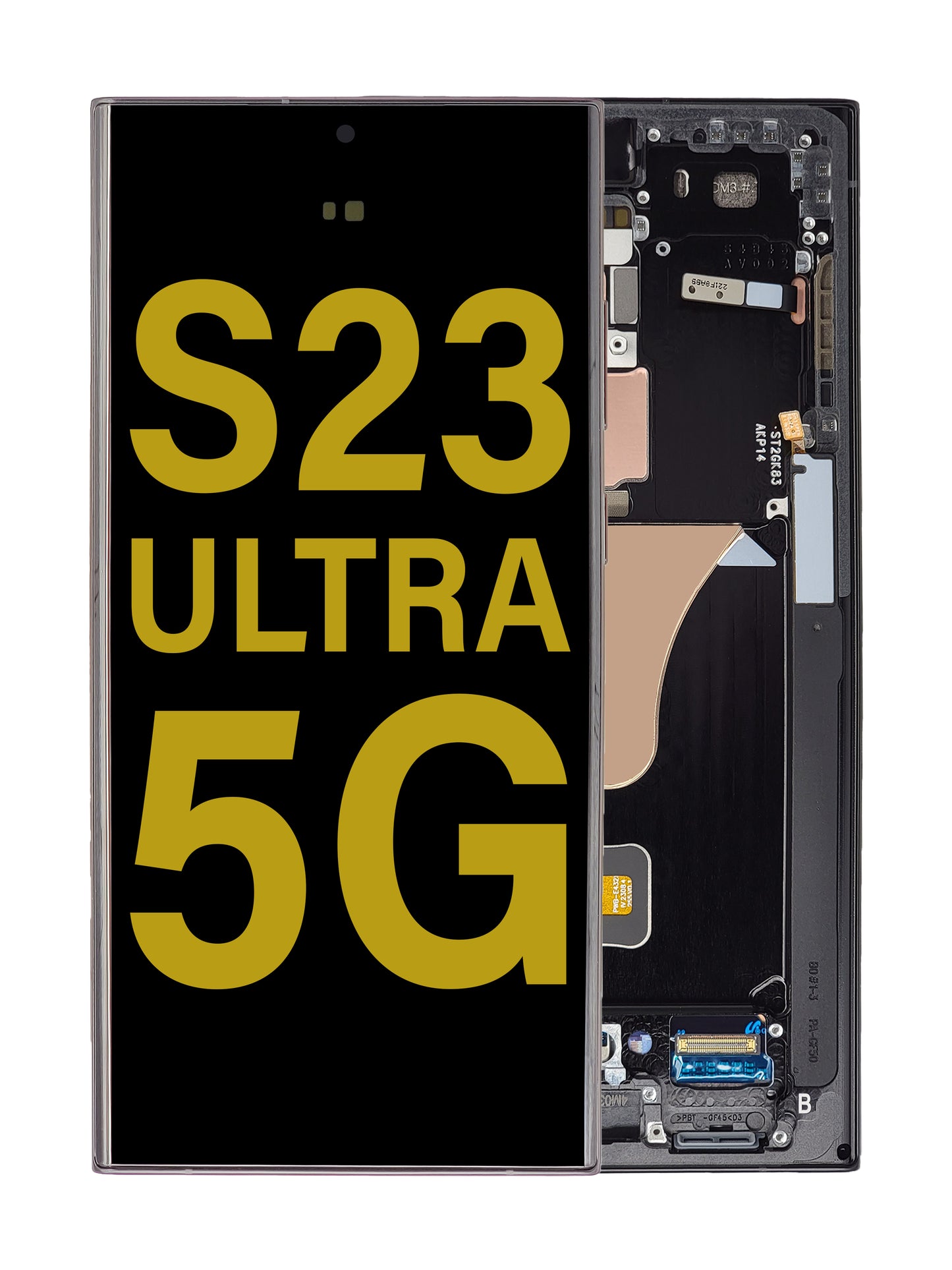 OLED Assembly with Frame for Galaxy S23 Ultra S918 (GRAPHITE) (Service Pack)