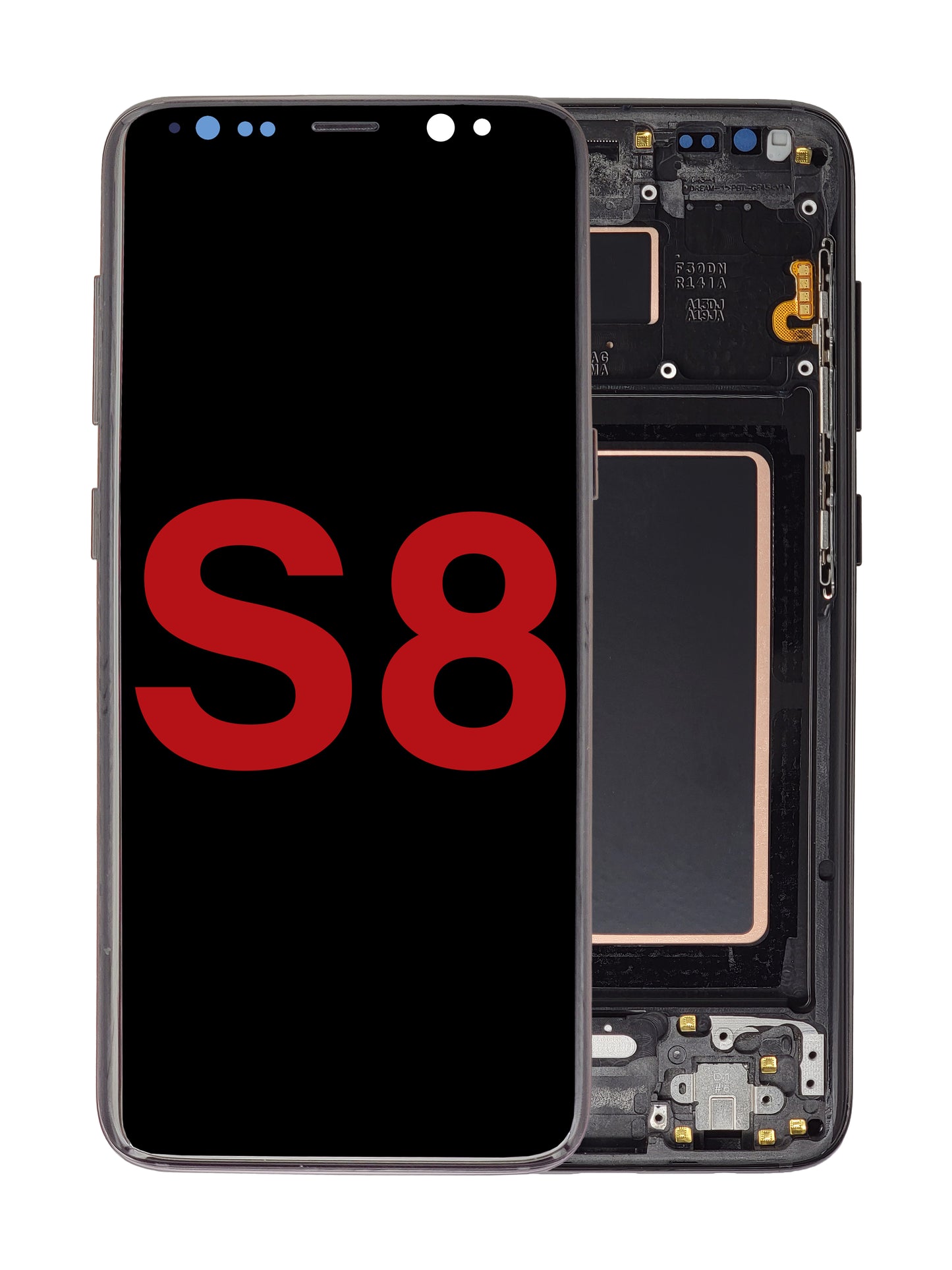 OLED Assembly with Frame for Galaxy S8 (G950) (MIDNIGHT BLACK) (Aftermarket)