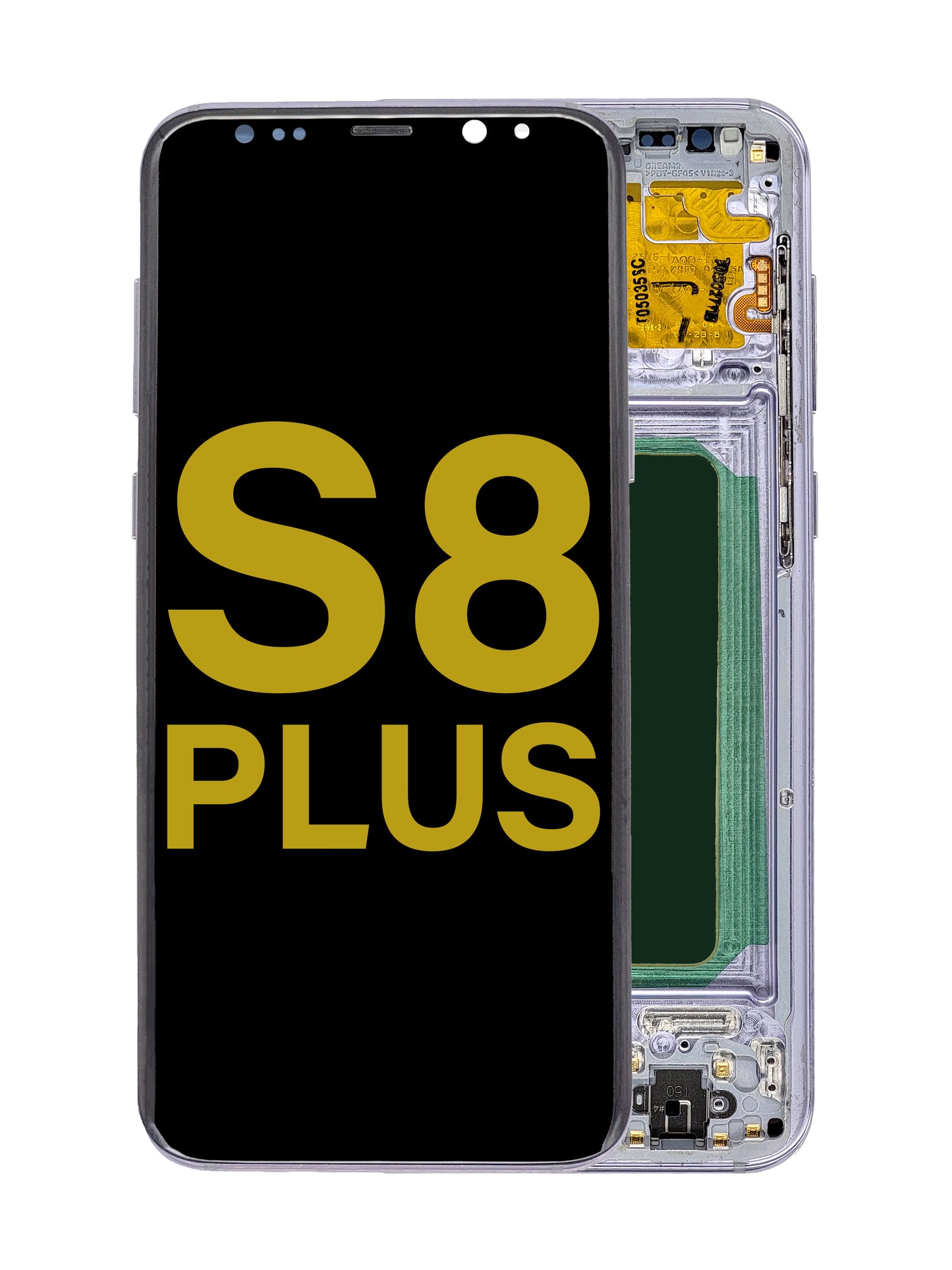 SGS S8 Plus Screen Assembly (With The Frame) (Refurbished) (Gray / Violet)